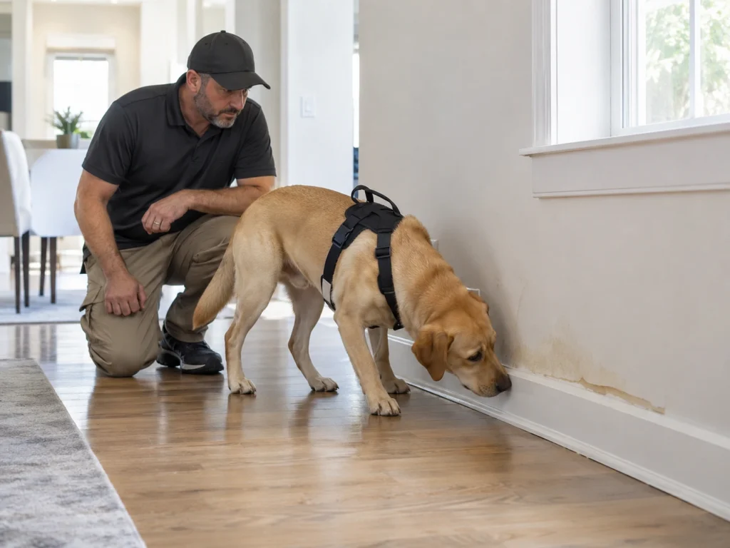 Home Inspection with a Sniffing Dog