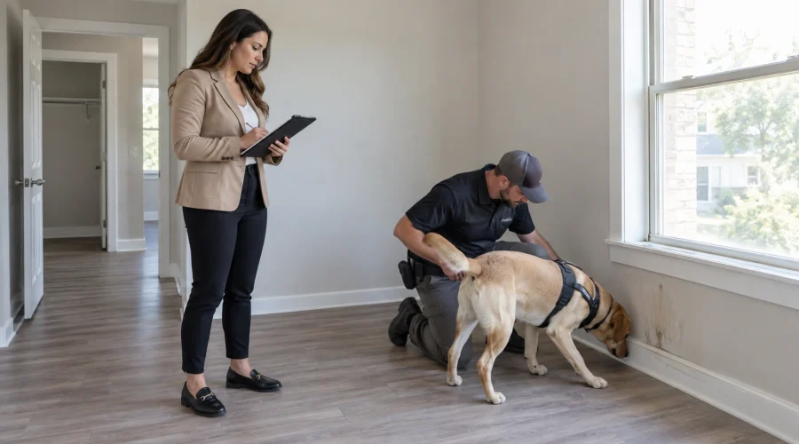 Home Inspection with Detection Dog