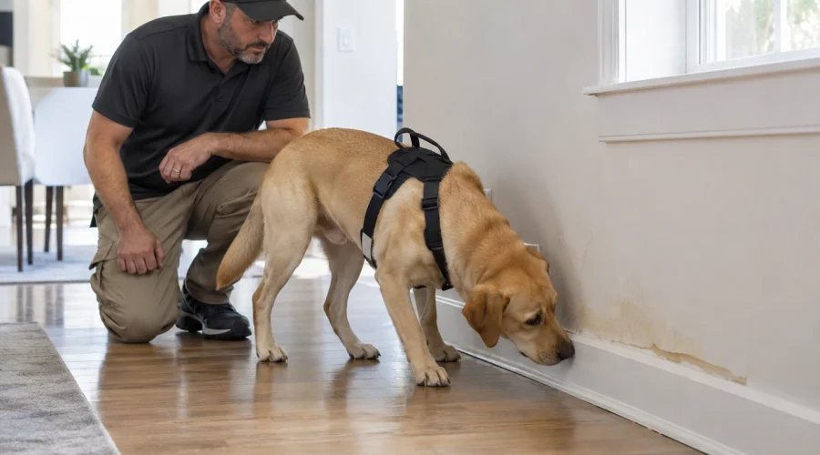 Home Inspection with a Sniffing Dog