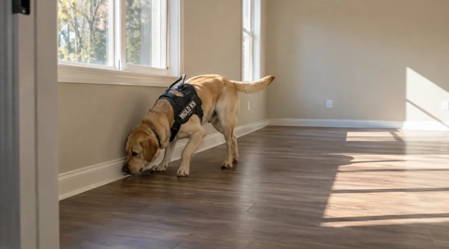 Labrador Mold Detection in Sunlit Room