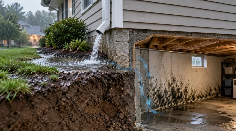 Rainwater Infiltration and Basement Mold